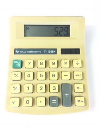 Texas Instruments Desktop Calculator Ti - 1795,  Plus Solar Vintage Euc