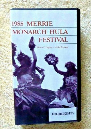 Vintage Scarce Vhs Tape 1985 Merrie Monarch Hula Festival Hawaii Legacy Kupuna