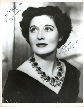 Stage & Movie Actress Katharine Alexander,  Signed Vintage Studio Photo.