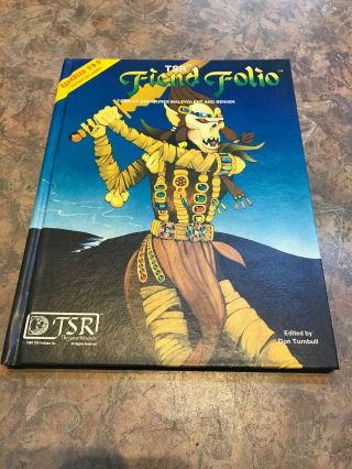 Vintage 1981 Tsr Fiend Folio Advanced Dungeons And Dragons Book