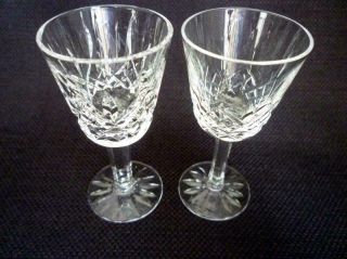 Set Of 2 - Vintage Waterford 3 1/2 " Lismore Cut Cordial/shot Glasses -