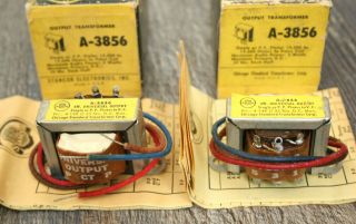 Pair Nos/nib Stancor A - 3856 Audio Output Transformers For Tube Amp,  4k - 14k Ohms