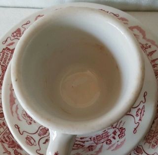 Vintage Howard Johnson ' s Restaurant Cup Saucer And Pie Plate Caribe China 4