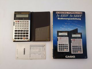Vintage Casio Fx - 5000f Scientific Formula 128 Calculator Programming Japan