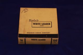 Vintage Kodak 16mm White Leader In Tin Reel 1946 75 Of 100 