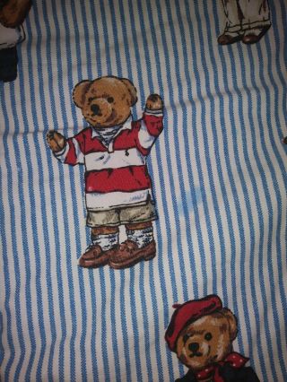 Vintage Ralph Lauren Comforter Bedding POLO TEDDY Bear TWIN Comforter USA VTG 3