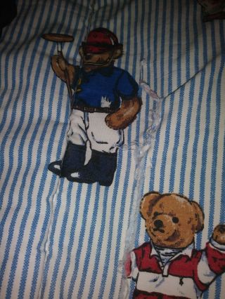 Vintage Ralph Lauren Comforter Bedding POLO TEDDY Bear TWIN Comforter USA VTG 5