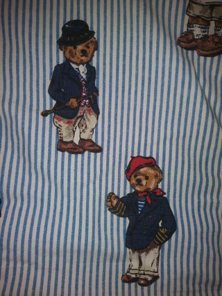 Vintage Ralph Lauren Comforter Bedding POLO TEDDY Bear TWIN Comforter USA VTG 7