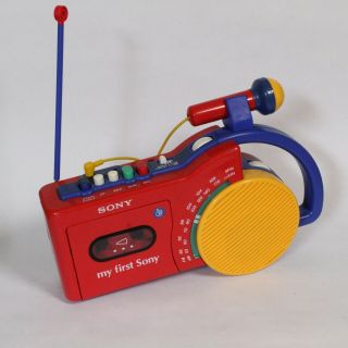 Vtg My First Sony Cassette Player Recorder Radio Cfm - 2500