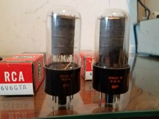 x1 Closely Matched Pair NOS NIB 1960 ' s RCA 6V6GTA Amplifier Tube TV - 7/u 4