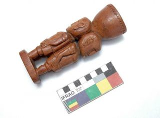 Old Vintage Papua Guinea Massim Trobriand Island Figurative Betel Nut Mortar
