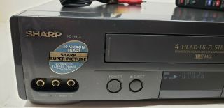Sharp 4 Head HIFI Stereo VCR VC - H973U with Remote and Cables 2