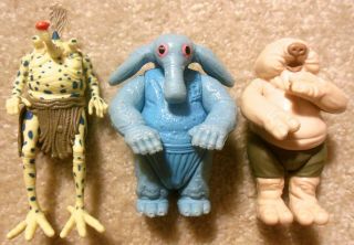 Vintage 1980s Star Wars - 3x Rebo Band Figures - Max Sy Snootles Droopy