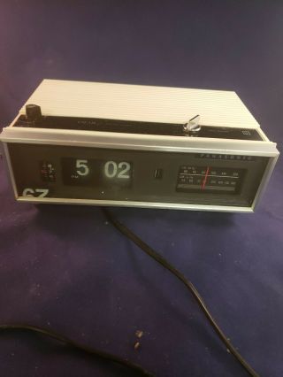 Vintage Panasonic National Rc - 7021 - Fm/am Flip Chirp Bird Alarm Clock (parts)
