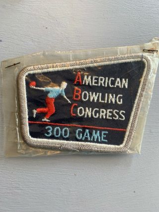 Vintage Abc American Bowling Congress 300 Game Patch
