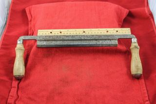 Vintage 10 " Greenlee Woodworkers Draw Knife With Steel End Caps & Ferrules