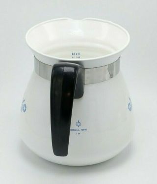 Vintage Corning Ware Blue Cornflower Drip - O - Lator 2 QT - 8 Cup Coffee/Tea Pot 4
