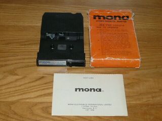Vintage Mona Mk - 703 Sensor 8 Track Stereo Cassette For 4 Track Adapter