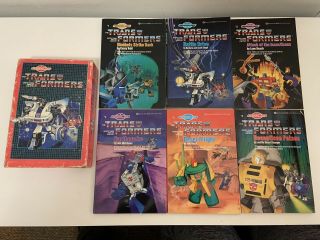 1st Edition Transformers Book Set W Jacket 1 - 6 Find Your Fate Junior Vintage G1