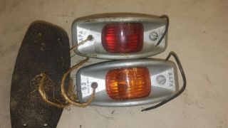 Nos Vintage Napa 92 Glass Marker Lights Set Of 2,  Hot Rod,  Rat Rod