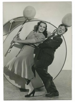 Vintage 1940 8x10 Press Photo Strike Up The Band Judy Garland Mickey Rooney Drum