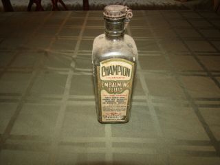 Vintage Champion Embalming Fluid Bottle (s)