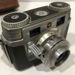 Vtg Kodak Signet 35 Camera w/ Synchro 300 Shutter Ektar 44mm f/3.  5 lens w/ Case 2