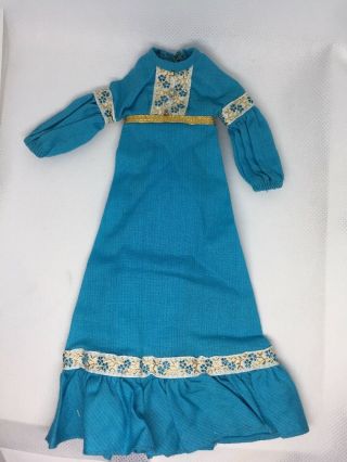 Vintage Barbie The Long View 3282 Very Good Turquoise Dress Long 2