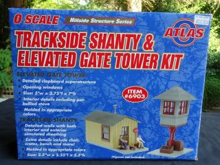 Vintage O Gauge Atlas Trackside Shanty & Elevated Gate Tower Kit In The Box