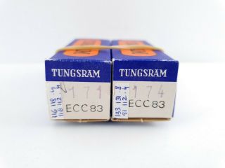 2 X Ecc83 Tungsram Tubes.  Nos/nib.  For Army.  0171 & 0174 Codes,  C21 Enair