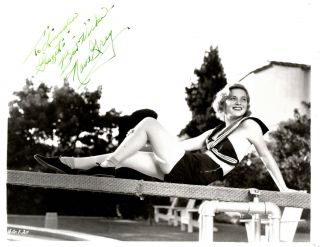 Actress Nan Grey,  Signed Vintage Pin - Up Photo.
