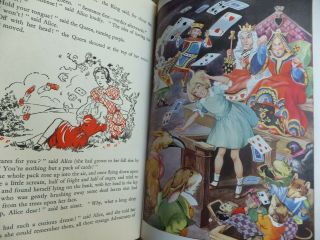 Vintage Book Alice In Wonderland By Lewis Carroll Illustrated Children 