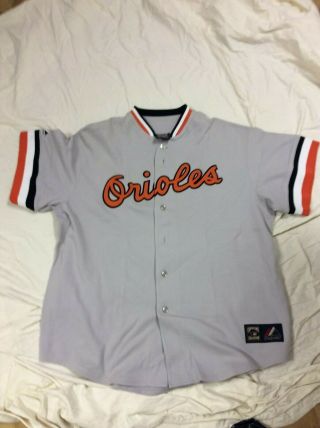 Vintage Baltimore Orioles 8 Cal Ripken Button Front Baseball Jersey Size 2xl