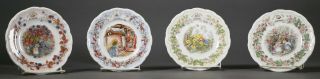 Set Of 4 Vintage Royal Doulton Four Seasons Brambly Hedge Snack Or Salad Plates