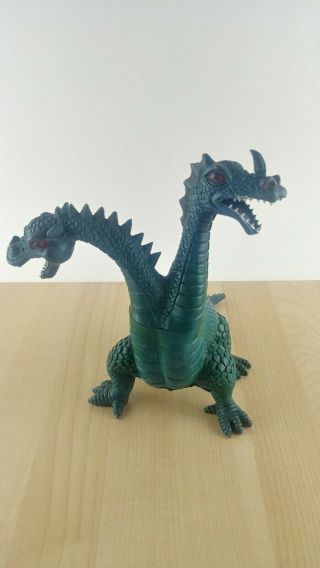 Vintage 1985 Imperial 8 " Pvc Rubber 2 - Headed Dragon - Hydra