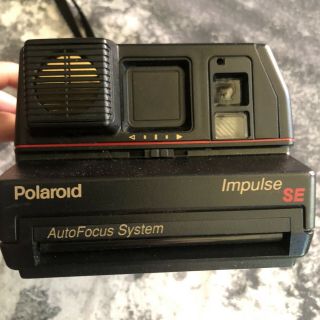 Vintage Polaroid Impulse Se Instant Camera Black Built - In Flash