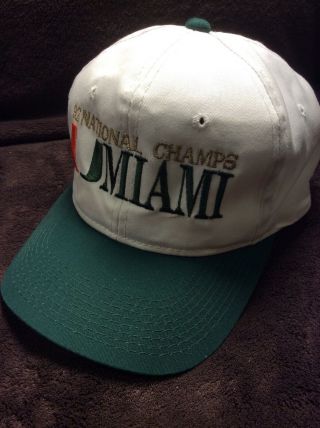 Vintage Miami Hurricanes 1992 Ncaa Football Champions Snapback Hat The Game U