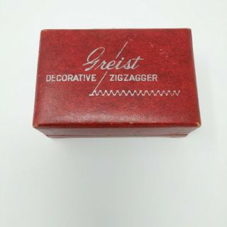 Greist Decorative Zigzagger Boxed Vintage Sewing Machine Accessories