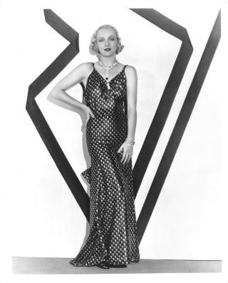 Shirley Grey In A Slinky Dress - Vintage Sexy 30s Pre - Code Glamour Pinup Photo