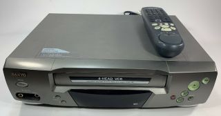 Sanyo Vwm - 380 4 - Head Vhs Vcr Player Recorder W/ Remote Without Box