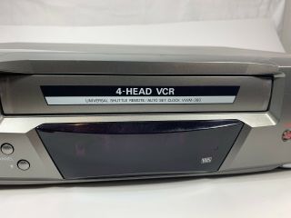 Sanyo VWM - 380 4 - Head VHS VCR Player Recorder w/ Remote Without Box 3