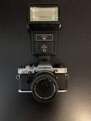 Olympus OM - 10 w/ Lens and Flash 3
