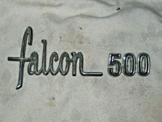A Vintage Xy Ford Falcon 500 Rear Quarter Panel Script Badge And Number