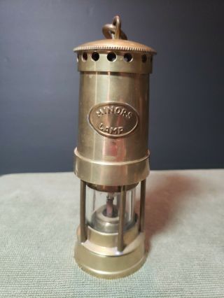 Vintage 6 Inch Brass Minors Lamp