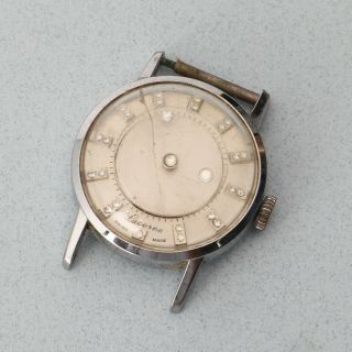 Vintage 1960’s Lucerne Mystery Dial Watch Rhinestone Hours & Dials