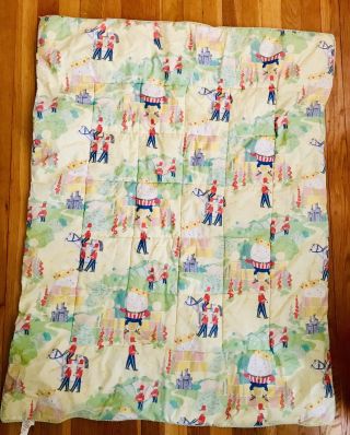 Laura Ashley Toddler Bed Blanket Humpty Dumpty Gingham Vintage Quilt Coverlet