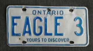 Vintage Ontario Vanity License Plate Eagle 3