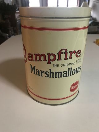 Vintage Borden Campfire The Food Marshmallows Tin