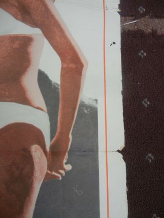 Vintage Brigitte Bardot The Girl In The Bikini Large Movie Poster NOT A REPO 4