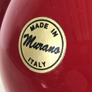 Vintage MURANO Italy Blown Art Glass Red Tomato Food Clown Figurine 6